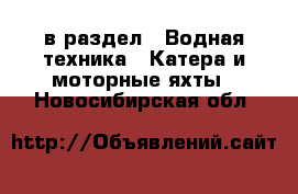  в раздел : Водная техника » Катера и моторные яхты . Новосибирская обл.